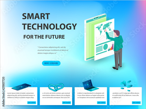 Concept of big data processing, energy station of future, data center, Cryptocurrency and blockchain isometric composition Smart object and smart technology design. for working on blockchain start up.