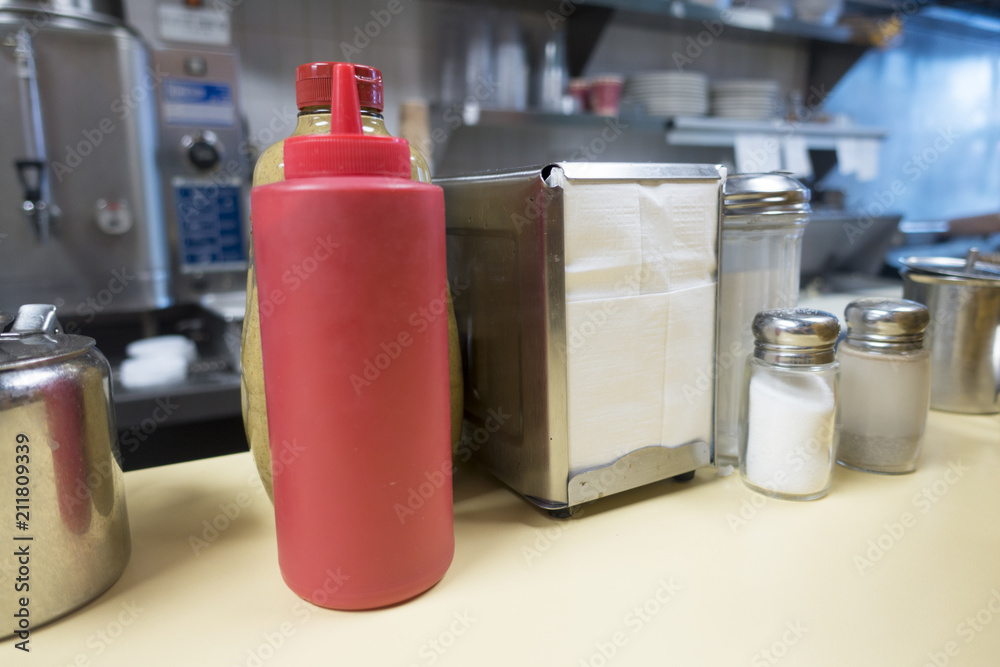 ketchup mustard napkins salt pepper milk ketchup mustard napkins salt pepper milk