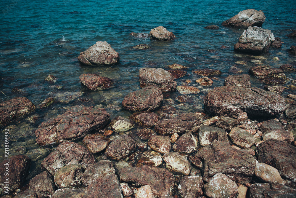 Sea background with beautiful stones in Thailand. Sea background with beautiful stones in Thailand.
