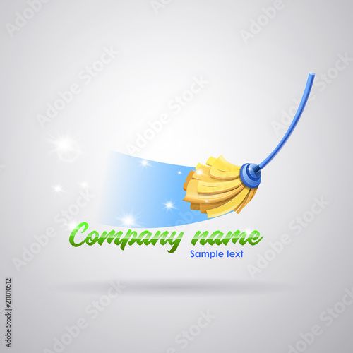 Cleaning service company logo