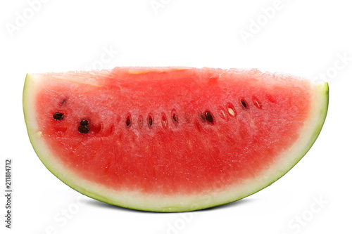 Fresh sliced watermelon isolated on white background