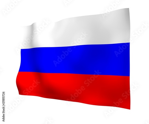 Free Download Waving flag of the Russian Federation. The National. State symbol of the Russia. 3D illustration - GFXLoad