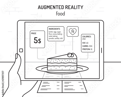 AR Food Vector Design Illustration