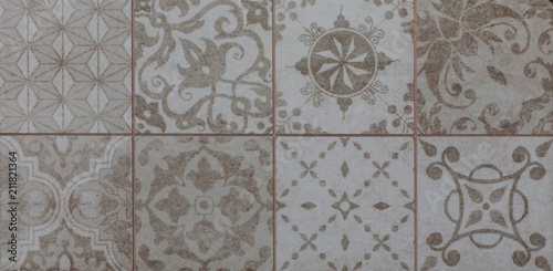 tile, kitchen pattern with seamless mosaic