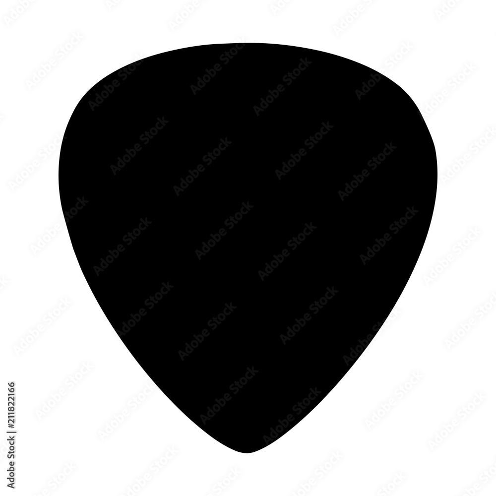 Naklejka premium Guitar pick vector icon isolated on white background.