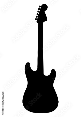 Guitar icon vector, Acoustic musical instrument sign Isolated on white background. Trendy Flat style for graphic design, logo, Web site, social media, UI, mobile app, EPS10