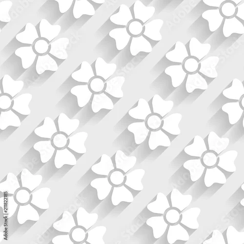 Tapety lekki wzór z papierowymi kwiatami