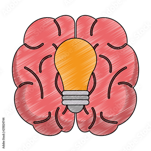 Braind and big idea vector illustration graphic design