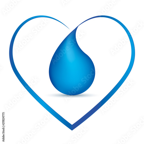 Cuore acqua goccia