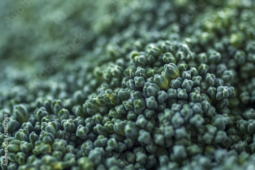 closeup of raw broccoli