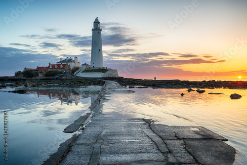 Stunning Sunrise over St Mary's Lighthouse