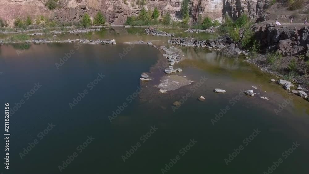 lake in aerial view lake in aerial view