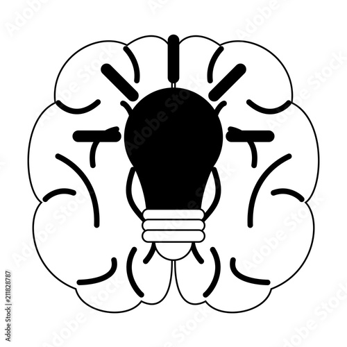 Braind and big idea vector illustration graphic design