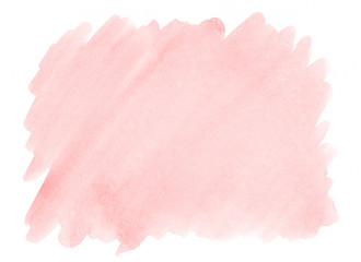 Pink watercolor background with a pronounced texture of paper for decorating design products and printing.