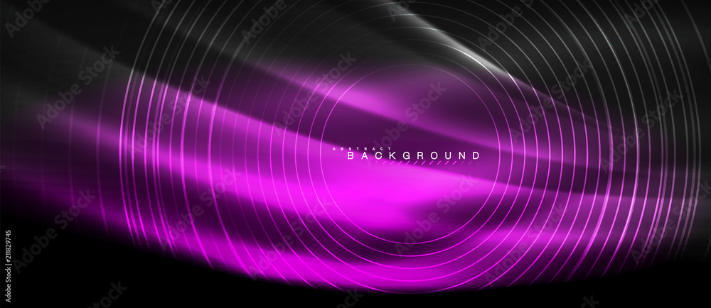 Neon glowing lines, magic energy space light concept, abstract background wallpaper design Neon glowing lines, magic energy space light concept, abstract background wallpaper design