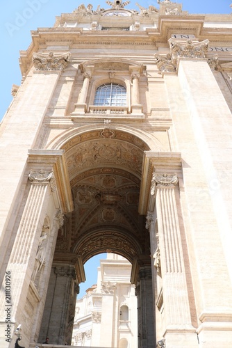 Passage of St. Peter's Basilica in the Vatican in Rome, Italy