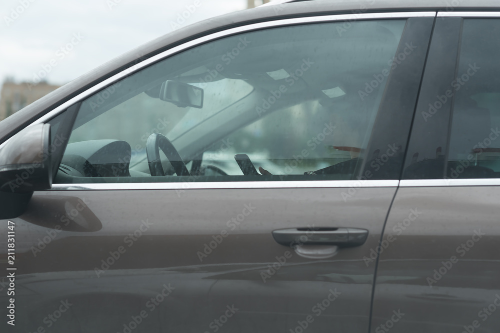 woman driver use her cell phone driving car woman driver use her cell phone driving car