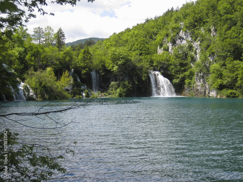 nice waterfall in the woods