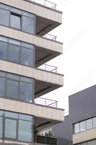 Hight glass window pattern of modern building for abstract background. Facades texture pattern for business background.