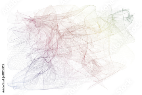 Abstract illustrations of smoky line art, conceptual. Wallpaper, canvas, messy & pattern.