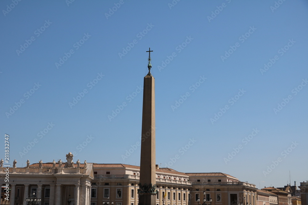 Egyptian obelisk on St. Peter's Square in the Vatican in Rome, Italy
