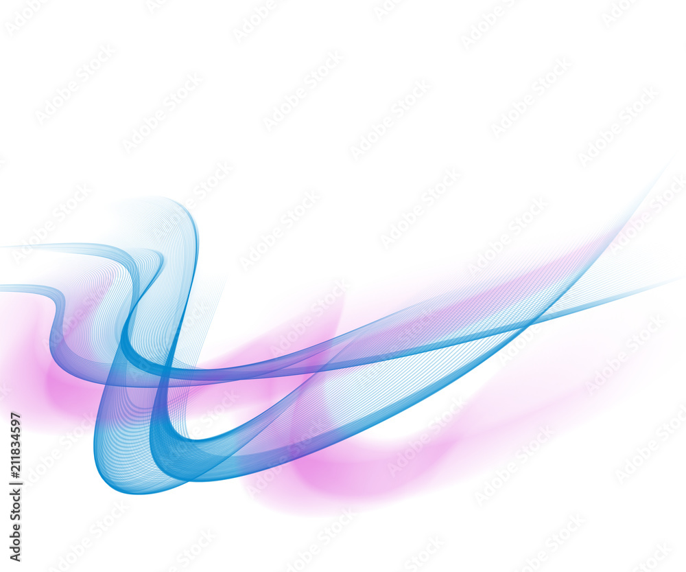 Naklejka premium Abstract colored background, abstract lines twisting into beautiful bends