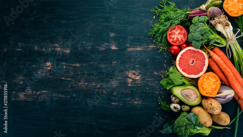 Healthy food. Vegetables an...