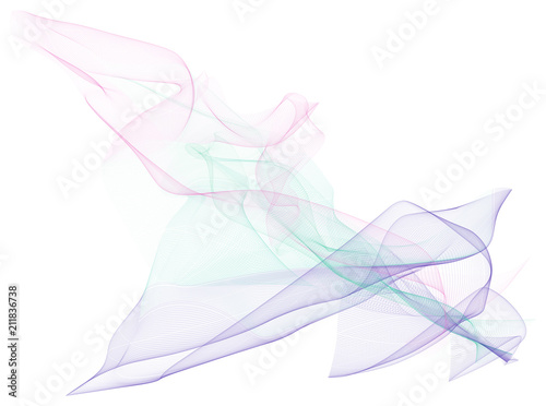 Illustrations of smoky line art. Template, design, wallpaper & cover.