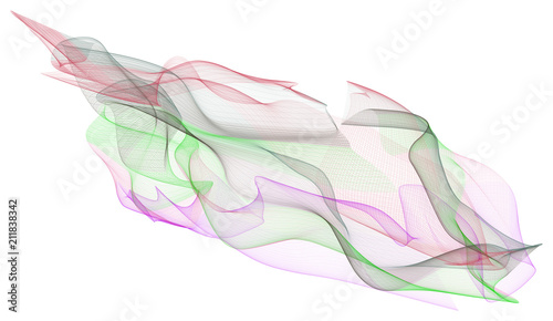 Abstract illustrations of smoky line art, conceptual. Canvas, color, style & digital.