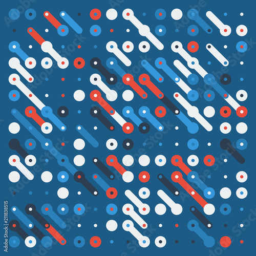 Generative random pattern art design. Color ornament.