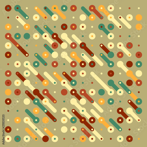 Generative random pattern art design. Color ornament.