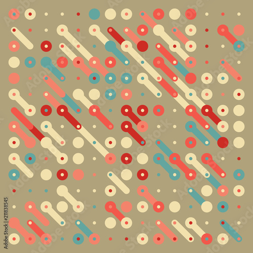 Generative random pattern art design. Color ornament.