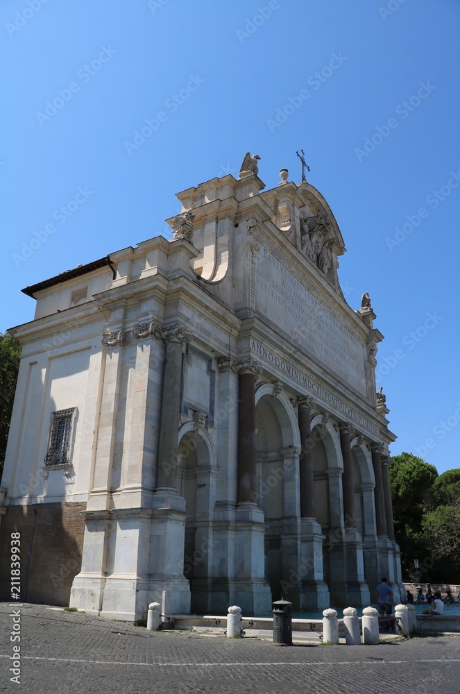 Obraz premium Fountain Fontana Paola at Via Garibaldi in Rome, Italy