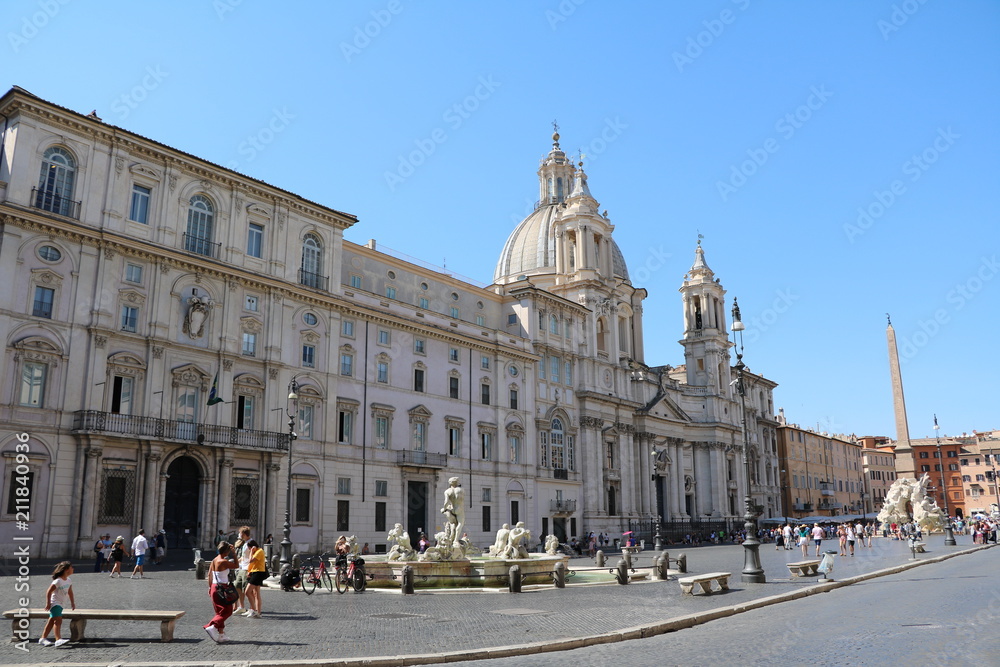 Obraz premium Sant'Agnese in Agone at Piazza Navona in Rome, Italy