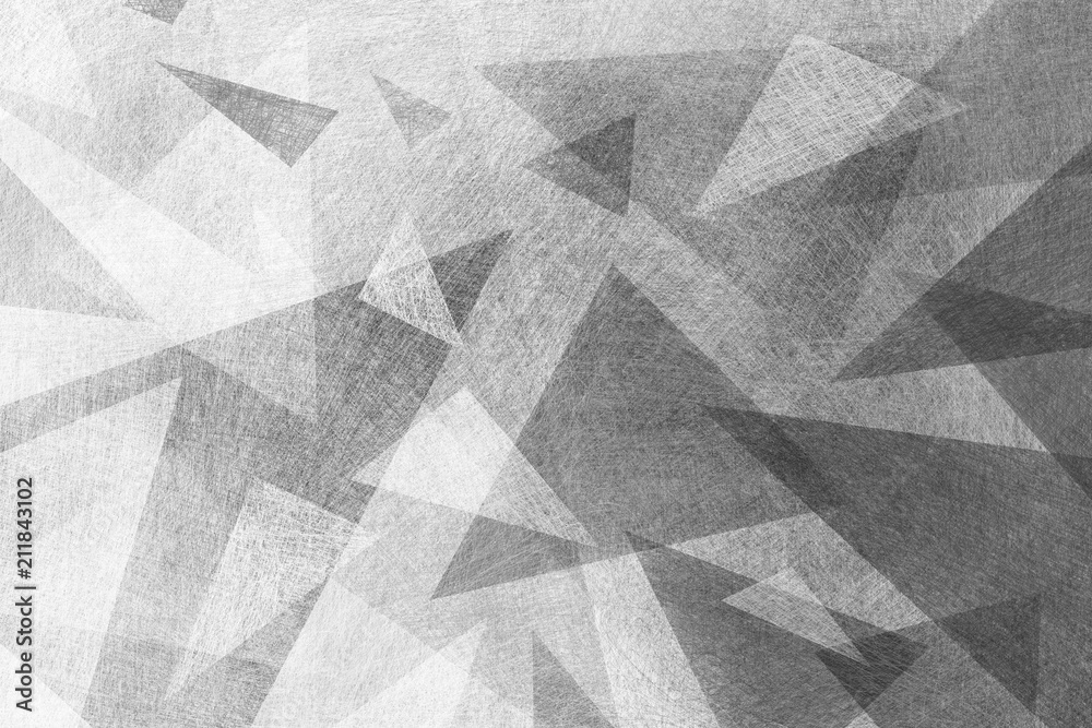 black and white background with abstract geometric design of gray ...