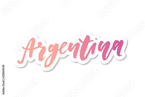 Viva Argentina independence day Phrase Vector Lettering Calligraphy Sticker