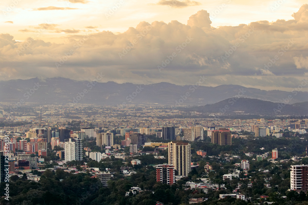 A colorful afternoon in Guatemala City, Guatemala.