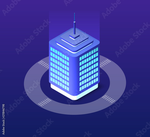 Isometric city of violet