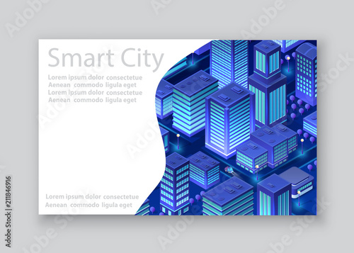 Isometric city business card