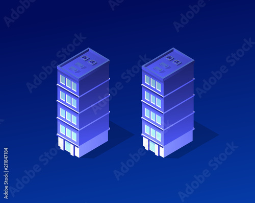 Isometric city of violet