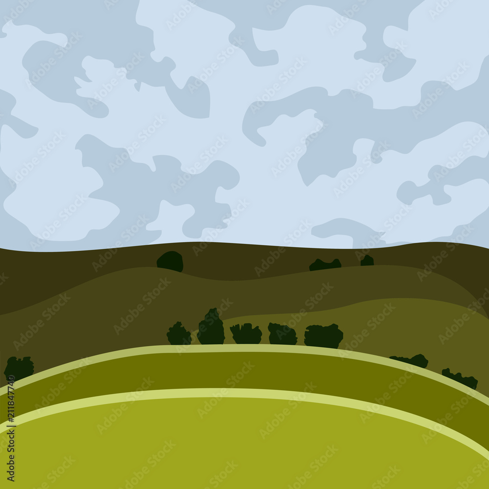 Naklejka premium Isolated landscape image