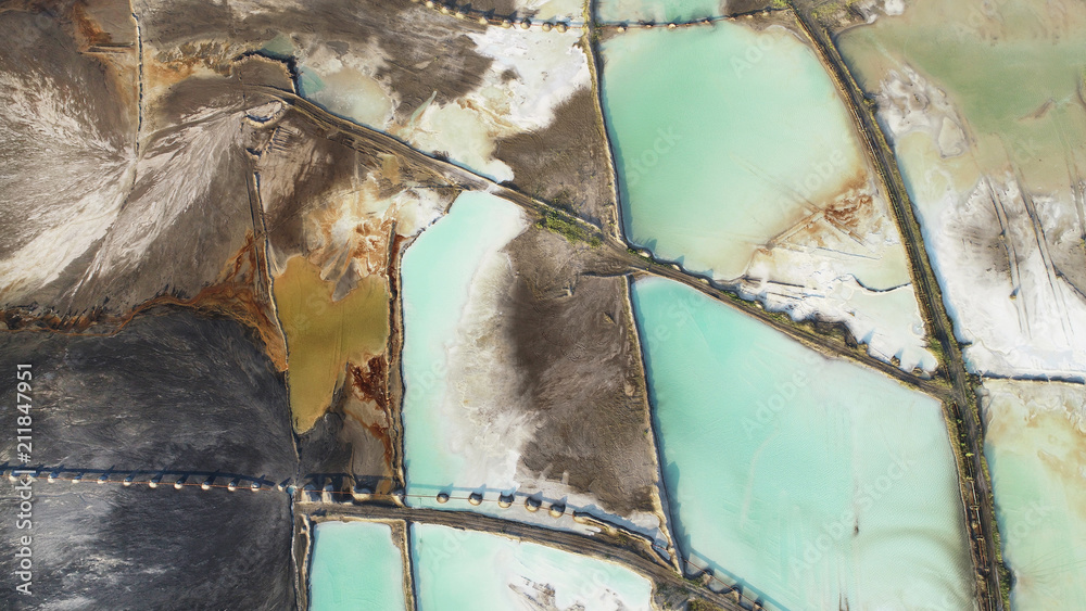 Aerial landscape from the drone - obrazy, fototapety, plakaty 