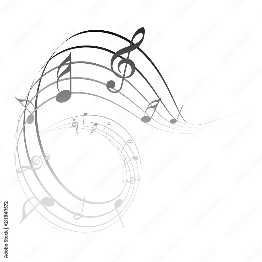 Fototapeta premium Notenschlüssel Noten Musik