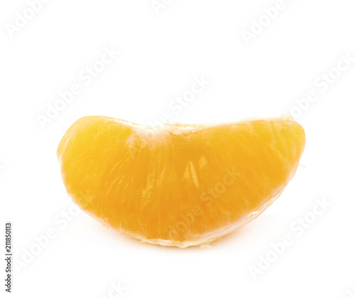 Peeled orange isolated