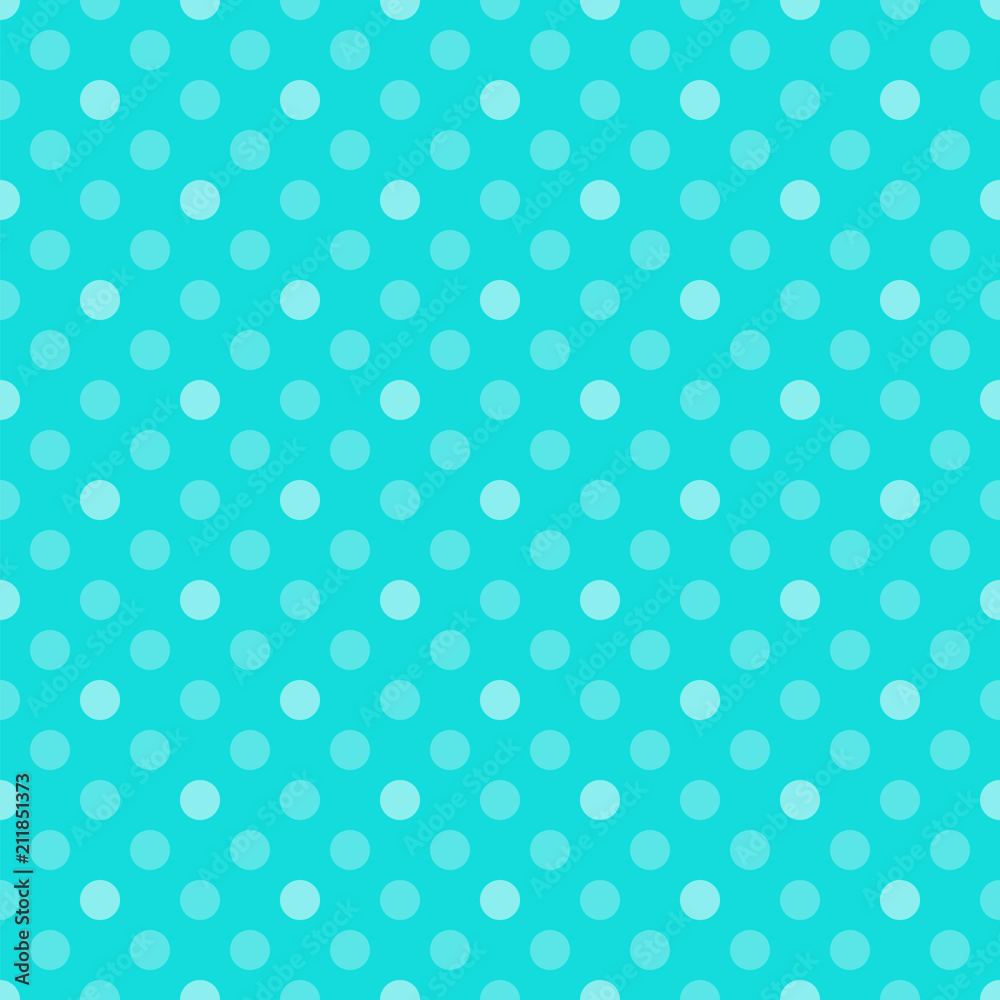 Seamless Polka Dots Pattern_Mint Green #Vector Background