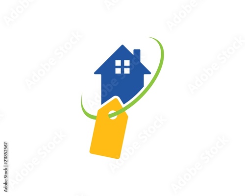 Home logo with pice tag icon