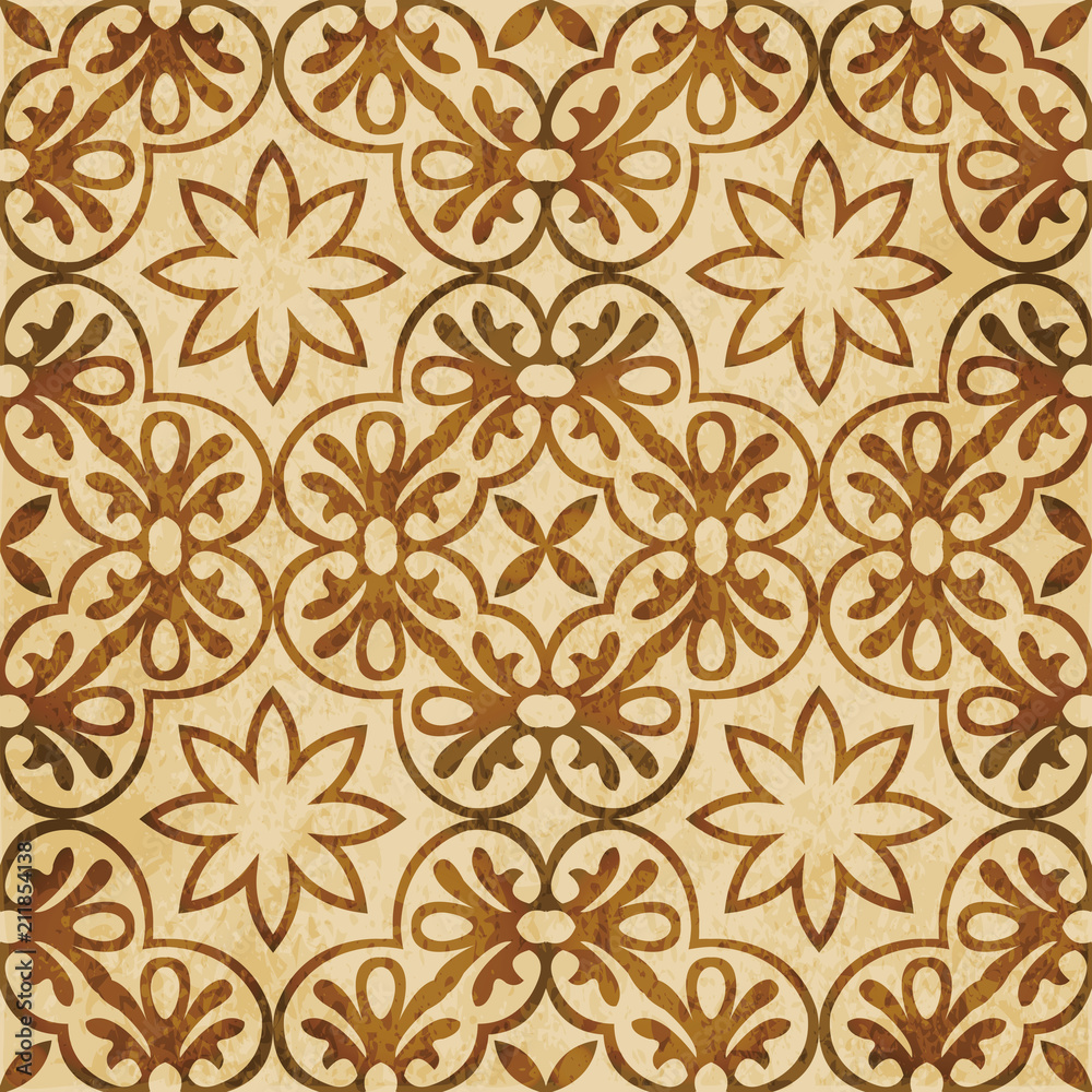 Retro brown cork texture grunge seamless background round spiral cross frame flower Retro brown cork texture grunge seamless background round spiral cross frame flower