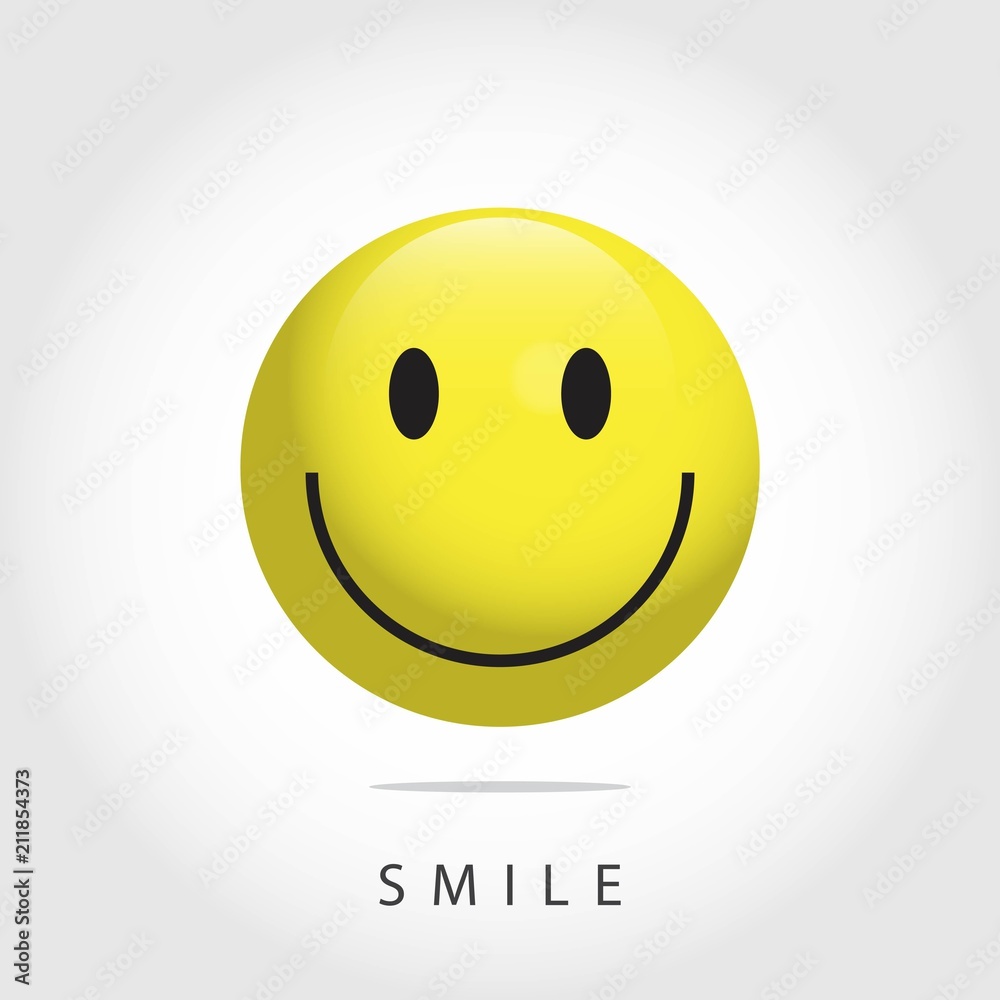Fototapeta premium Smile Emoticon Vector Template Design Illustration