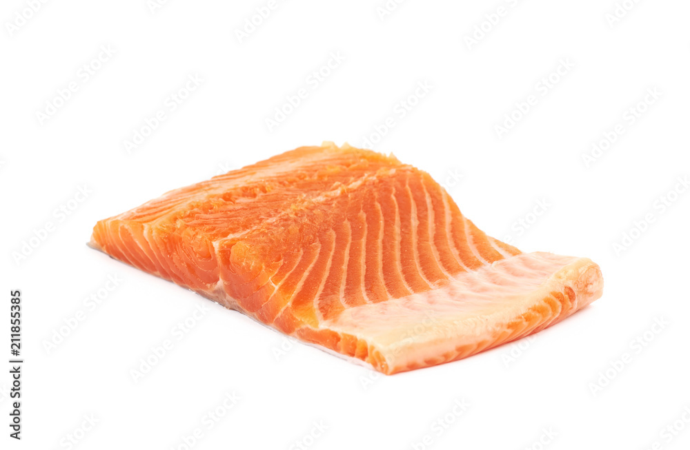 Raw salmon fillet fish isolated