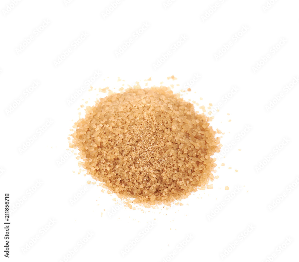 Pile of brown sugar isolated